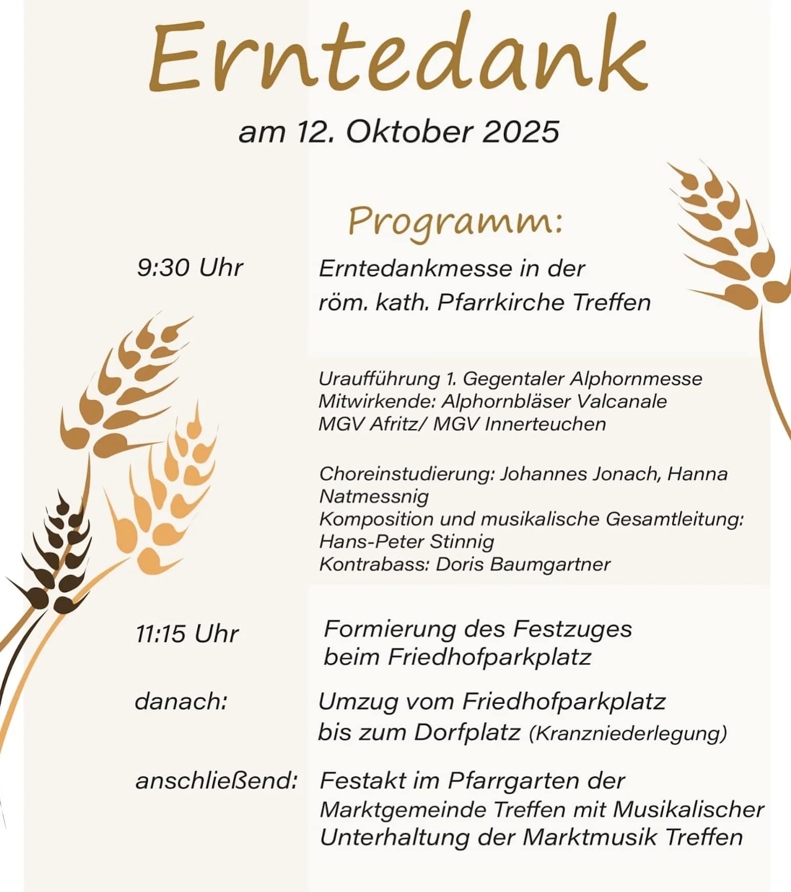 Erntedankfest der Landjugend Treffen mit Festumzug