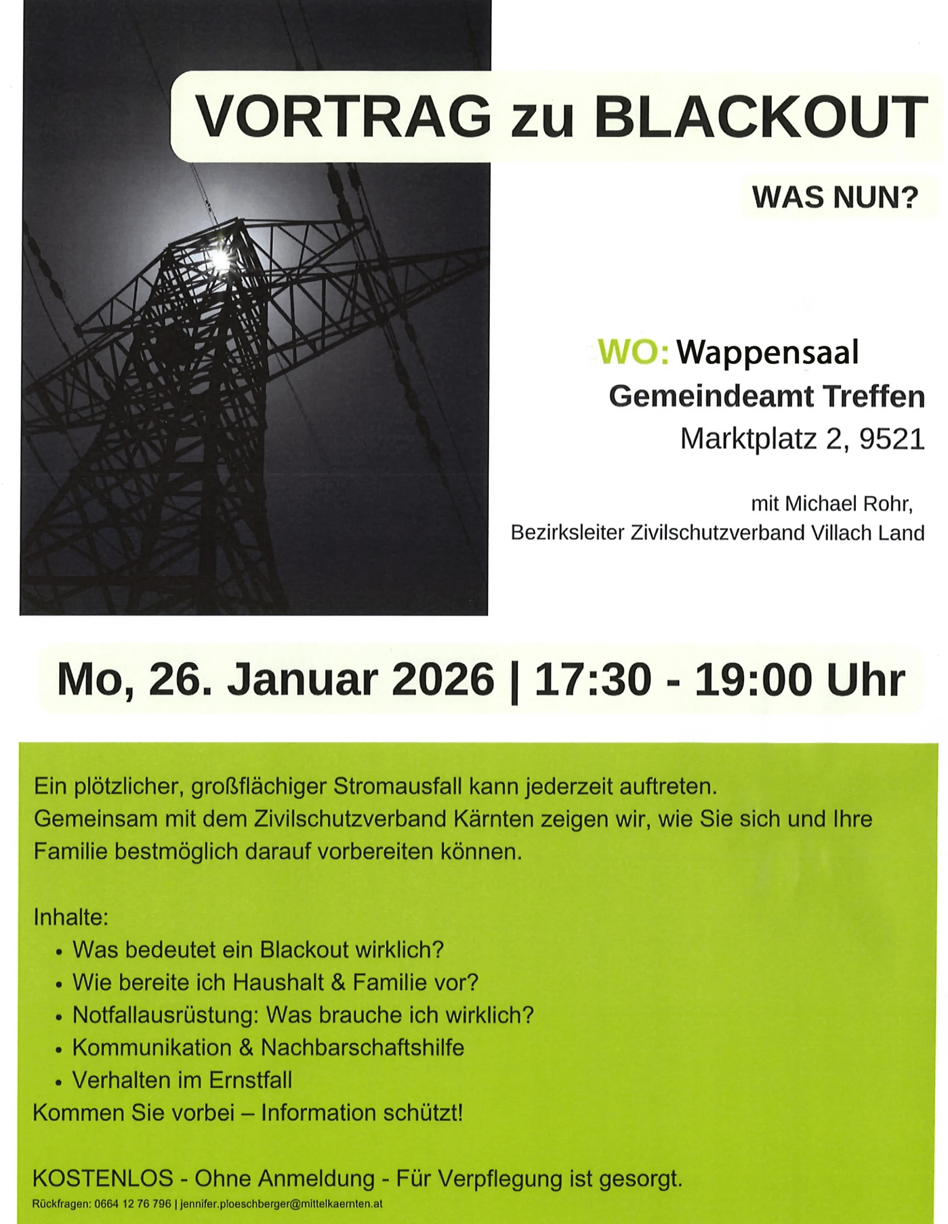 Blackout-Verhalten im Ernstfall